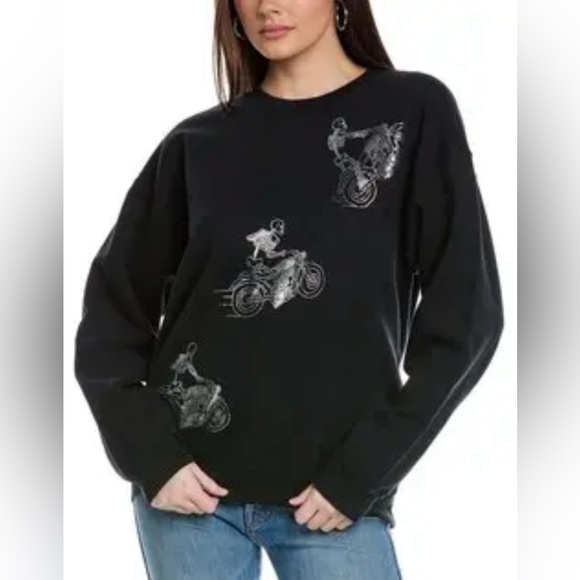Project Social T Tops - Project Social T Skeleton Motorcycle Sweatshirt